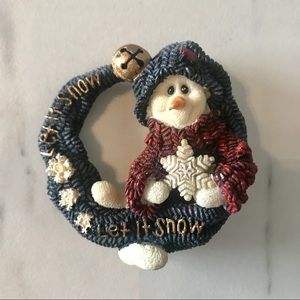 Boyds Bears snowman pin brooch